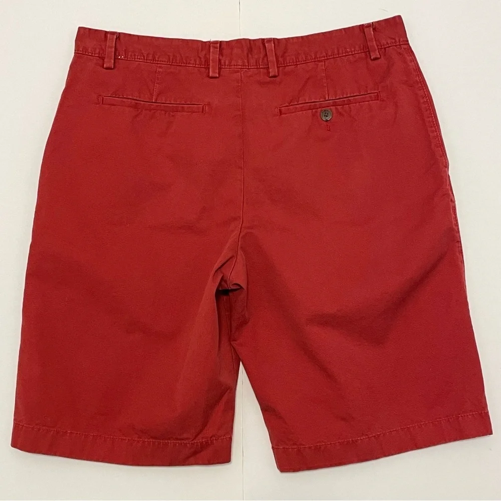 Banana Republic Men's Flat Front 100% Cotton Red Chino Shorts Size 33